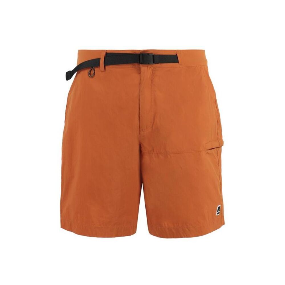 K-WAY Men's Water-Resistant Shorts with Belt Men ORANGE Pants